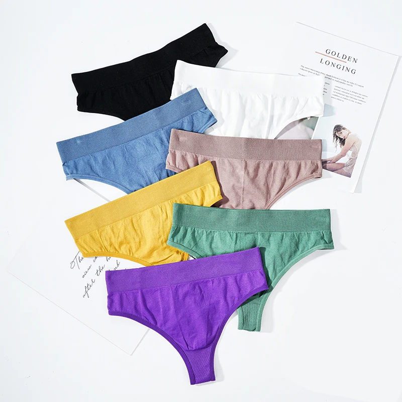 Sexy Thongs Panties Women G-String Lingerie Comfortable Fashion Ladies Underwear Solid Color Four Seasons Simplicity Thong