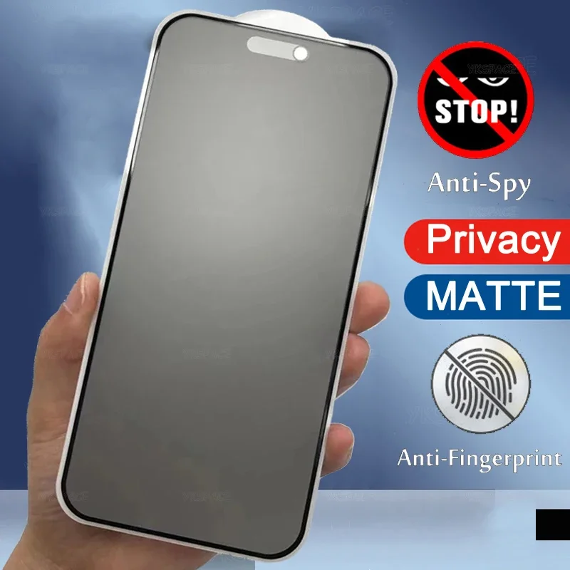 

Matte Anti Spy Privacy 9H Tempered Glass For iPhone X XR XS 11 12 13 Mini 14 15 16 Pro Max 6S 7 8 Plus SE 2022 Screen Protector