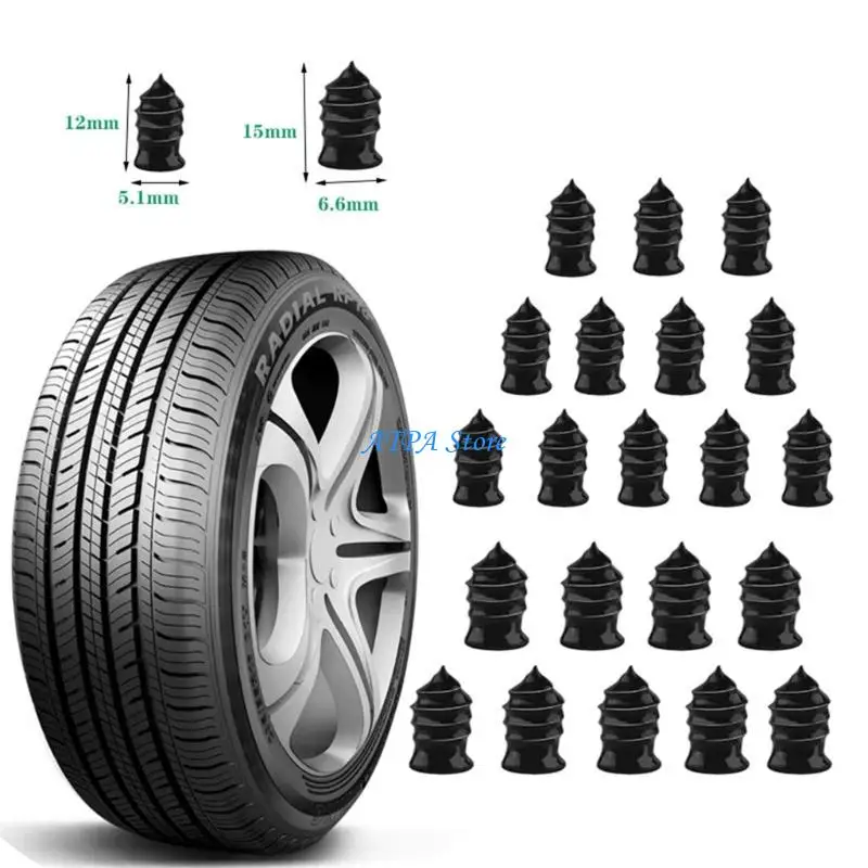 

U13C Motorcycle Car Tire Emergency Repair Plugs with Butyl Rubber Adhesive for Auto