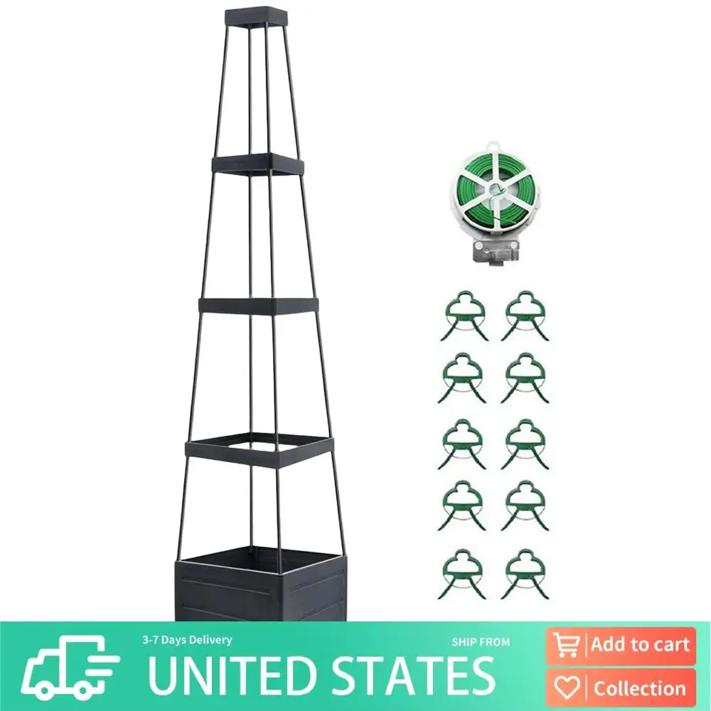 

Raised Garden Bed Planter Box with Trellis Tomatoes Planter Box Tomato Planters for Climbing Plants