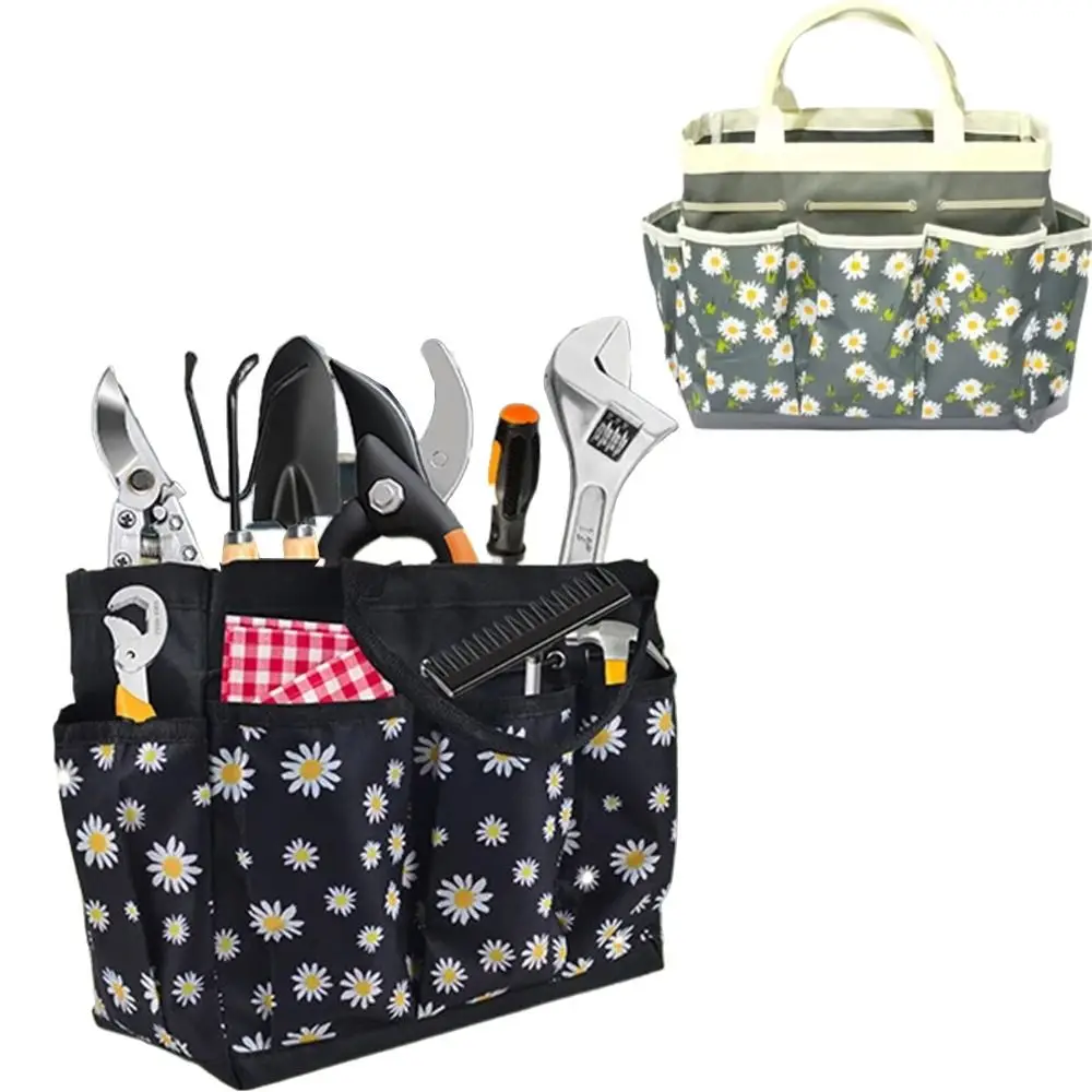 

Large Storage Tote Bag Oxford Cloth Bag- Portable & Durable, 8 Organizer Pockets for Home Outdoor Office School Storage Bag