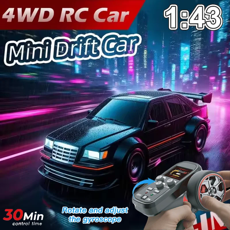 

1:43 Desktop RC Drift Car 2.4G High-Speed Racing Car Four-Wheel Mini Desktop Remote Control Car Electric Toy for Game Party Gift