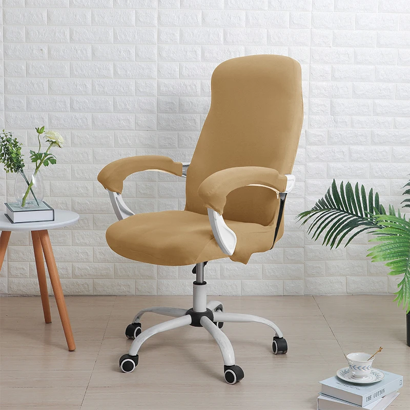 Boss Swivel Armrest Chair Cover Office Computer Universal Conjoined Chair Cover Simple Elastic Dust Protection Cover Solid Color