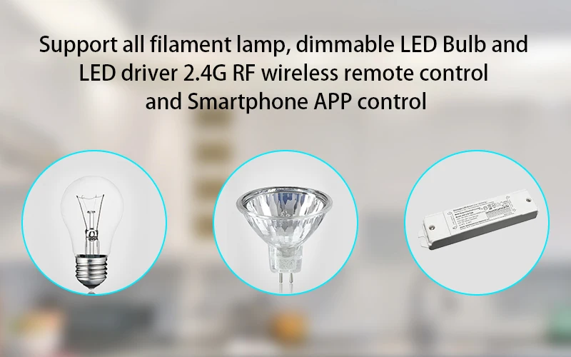 AC100V-240V 1 Channel AC Push WIFI Light Dimmer Tuya APP Control Voice Control Led Dimmer