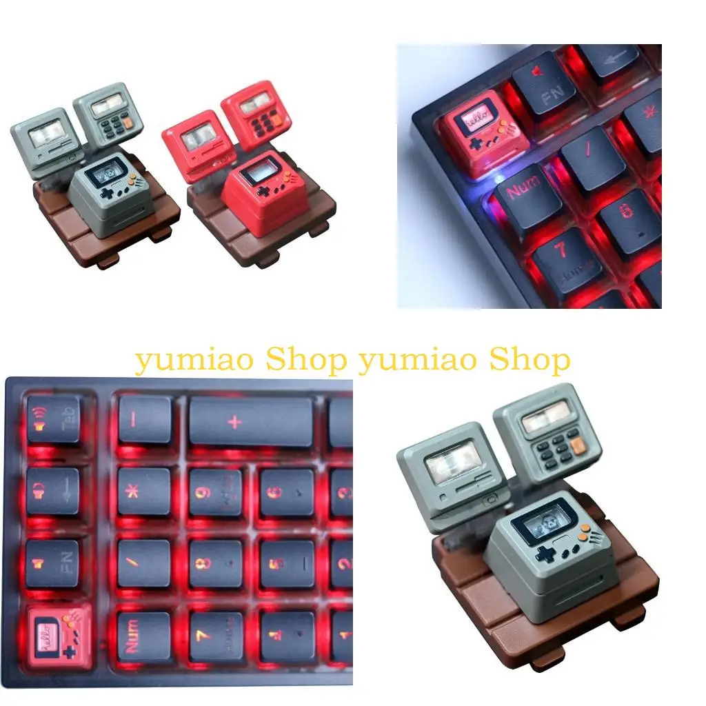 

587B K-04 милые колпачки для ключей 3 в 1 для механических классических колпачков в стиле ретро с подсветкой, набор симпатичных