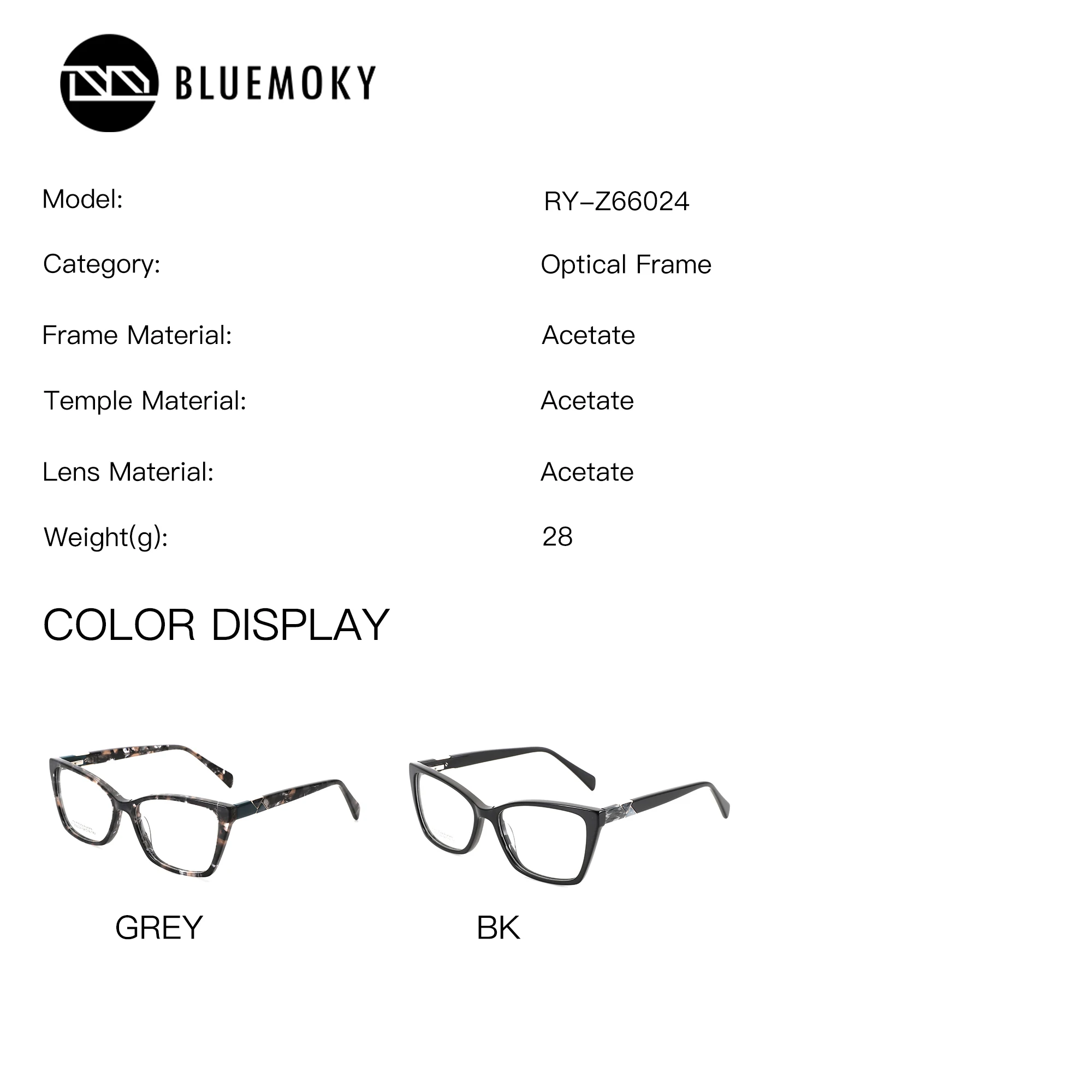 BLUEMOKY S Size Butterfly Custom Prescription Eyewear Acetate Photochromic Anti Blue Light Optical Glasses to Graduate for Women