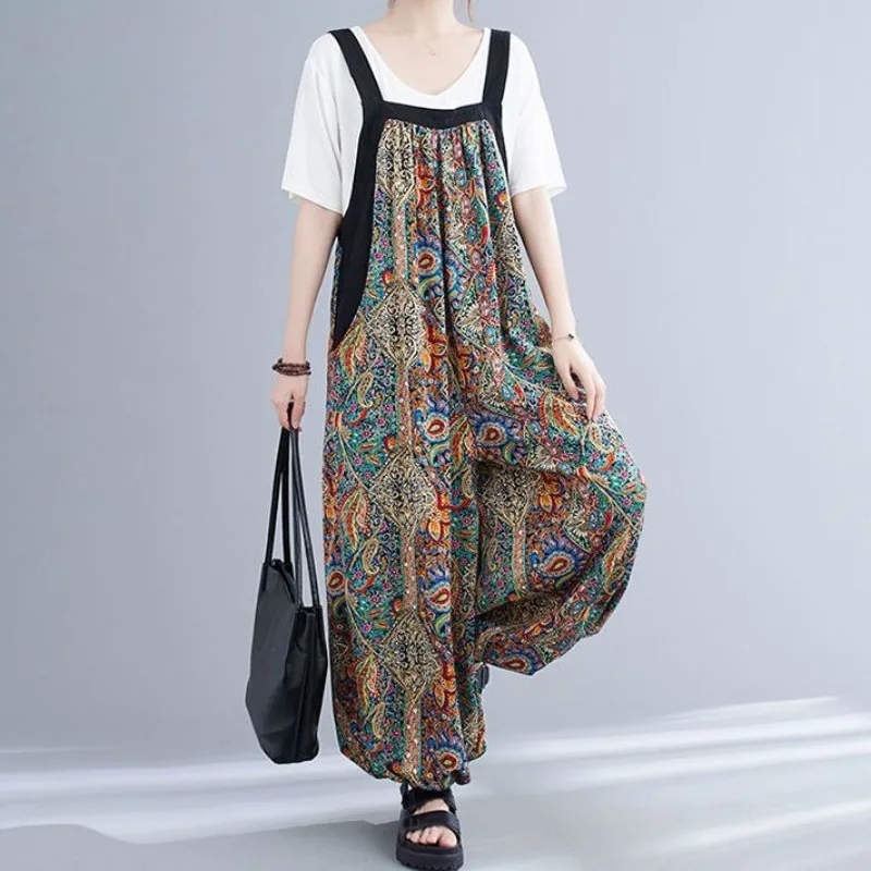 

Oversized Casual Harem Pants Printed Summer Women's Fashion Wide-Leg Pants Straight-Leg Trousers Streetwear Y2k Clothes New