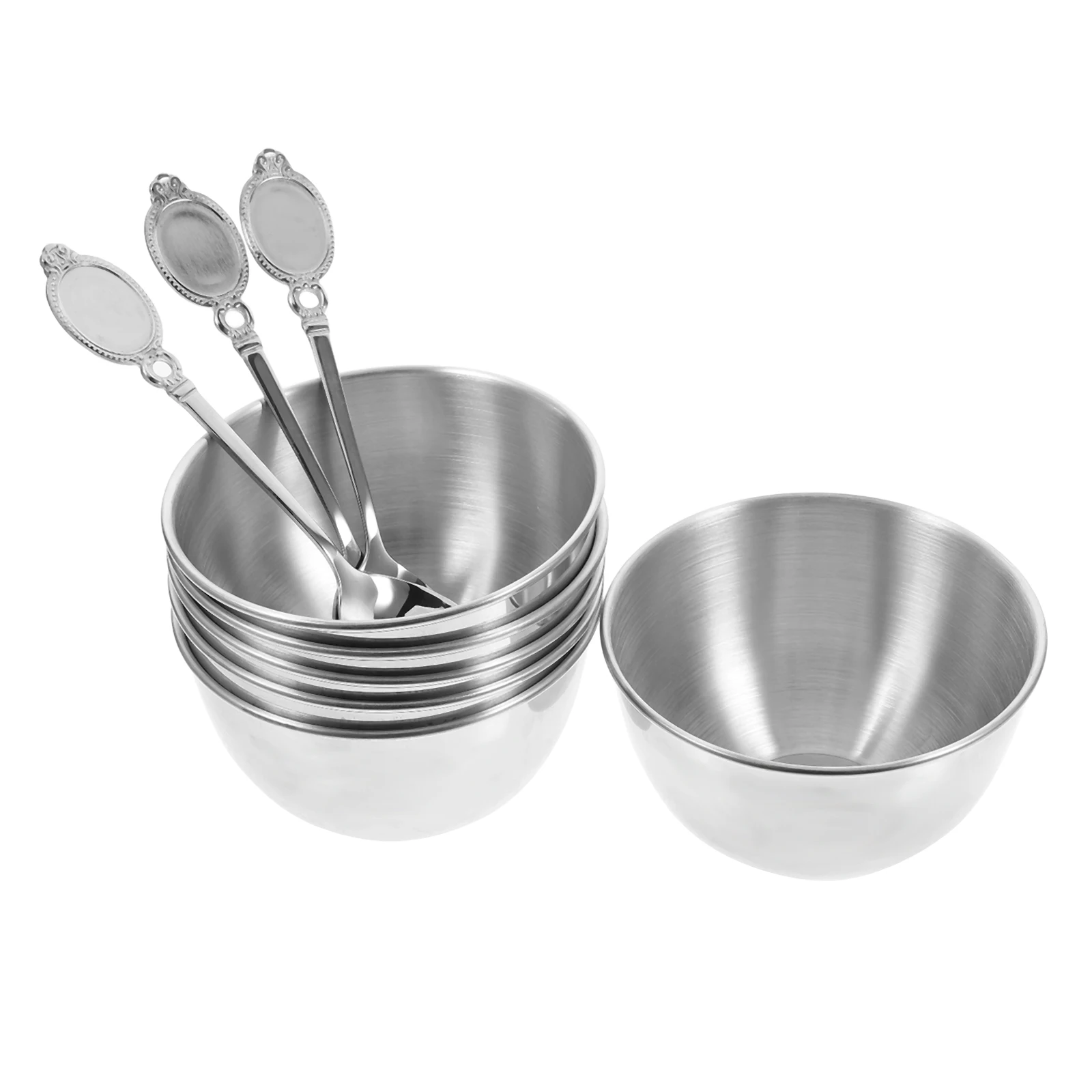 

9pcs Dipping Sauce Bowls Stainless Steel Condiment Cups Small Serving Plates Soy Sauce Saucers Sushi Bowls Tomato Metal Dishes