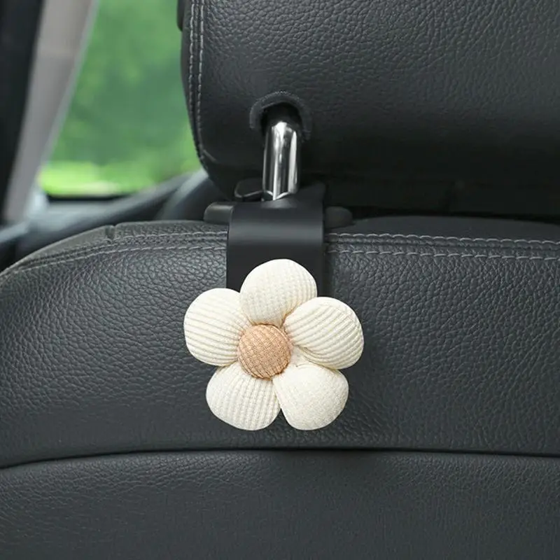 Car Purse Hooks Multi Functional Temperament Small Flower Storage Holder Seat Back Organizer Hanger For Bags Hand Bags Grocery