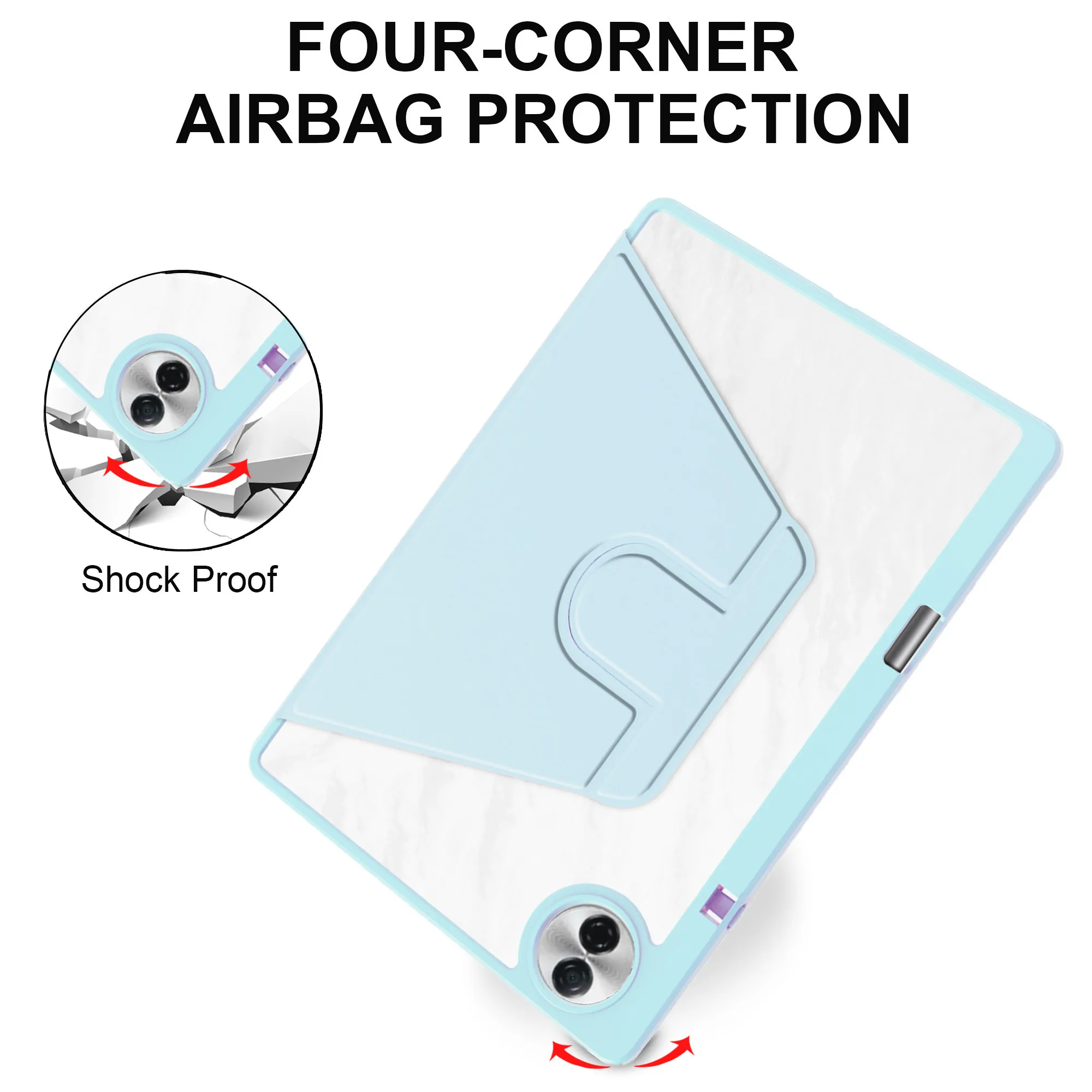 360 Rotating Smart Case For Huawei Honor Pad 10 (Tablet 10) 2025 12.1 inch Shockproof Stand Cover With Auto Sleep Wake Function