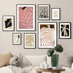 Sofia Lind Pajamas Girl Geometry Vase Abstract Nordic Posters And Prints Wall Art Canvas Painting Pictures For Living Room Decor