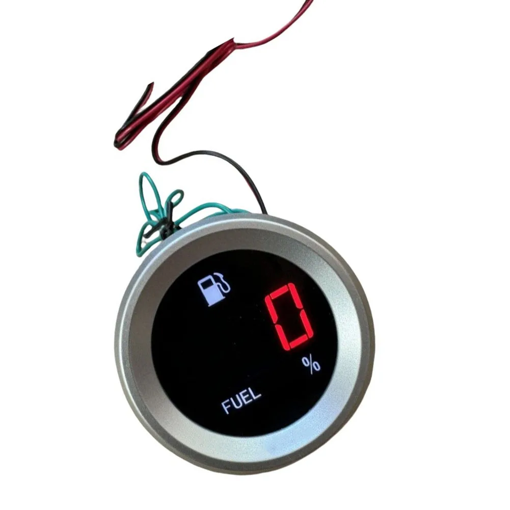 9-35V Circular Digital Fuel Level Gauge With Flashing Alarm Car Fuel Level Meter Fuel Level Tester For Car Interior Part