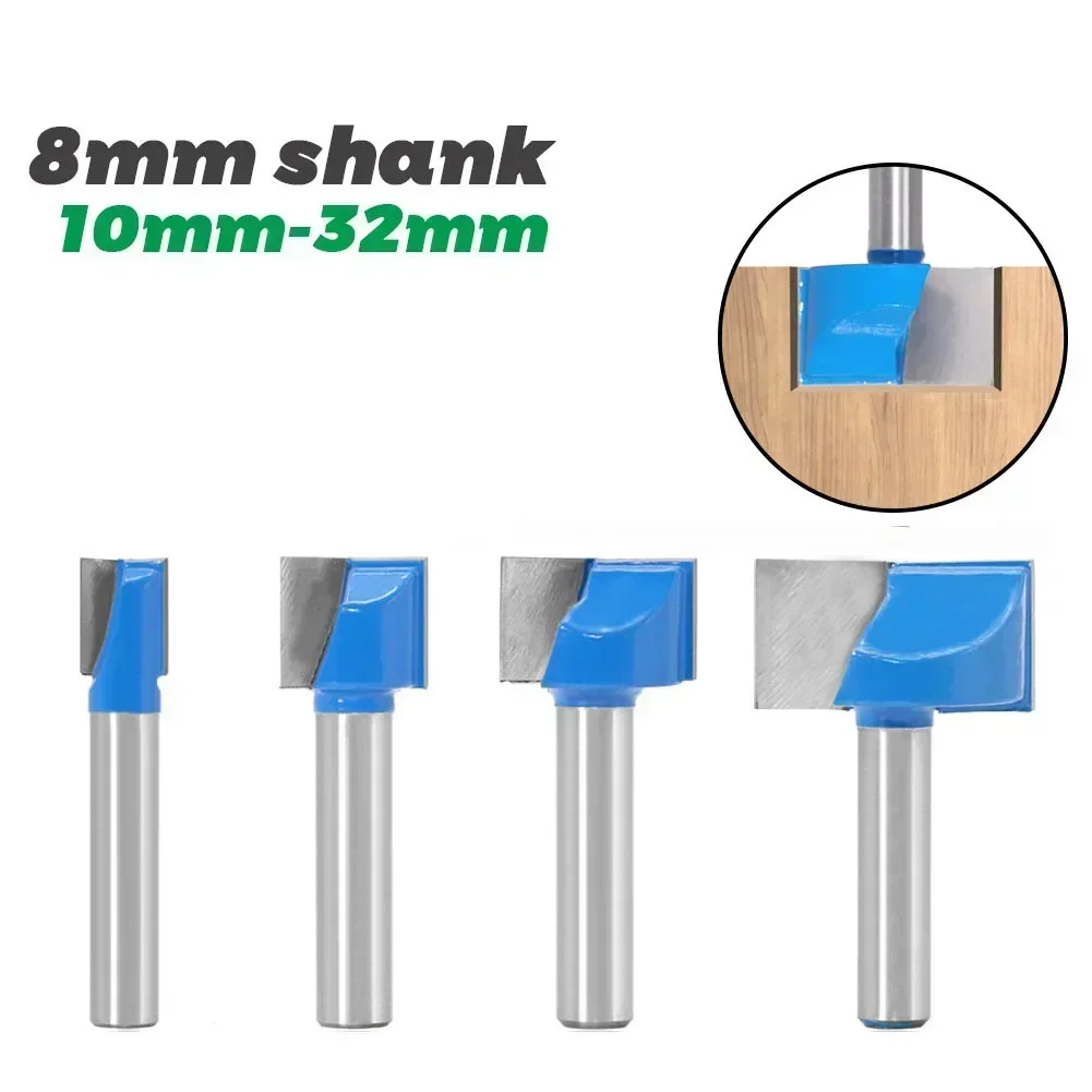 8mm Shank Cleaning Bottom Bit Straight Router Bit Clean Milling Cutter Woodworking Engraving Machine Trimming Machine Router Bit