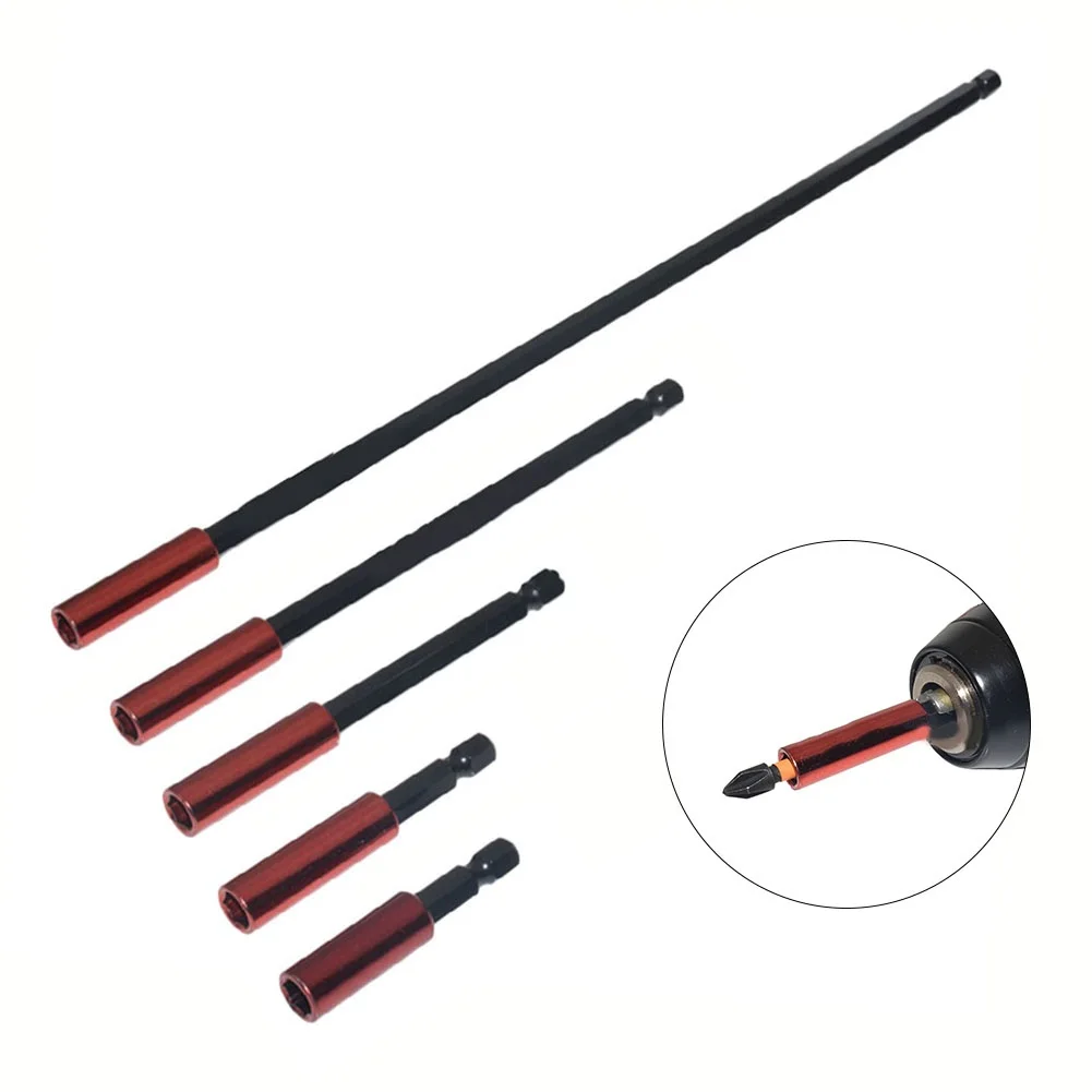 Destornillador eléctrico magnético de liberación rápida, herramientas de varilla de extensión, vástago hexagonal de 1/4 pulgadas, 50, 60, 100, 150, 300mm
