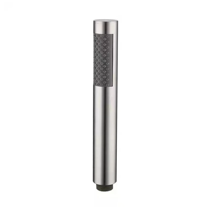 Stainless Steel Cylindrical Handheld Booster Shower Head Hotel Home Bathroom Universal Shower Head Set