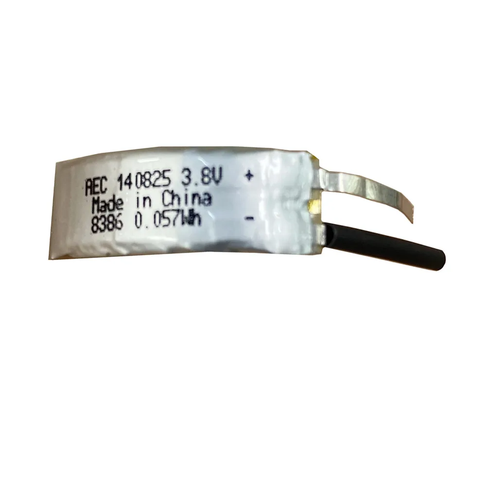 Arc shaped battery 140825 3.8V 15mAh for wristband smart ring counter Arc shaped battery