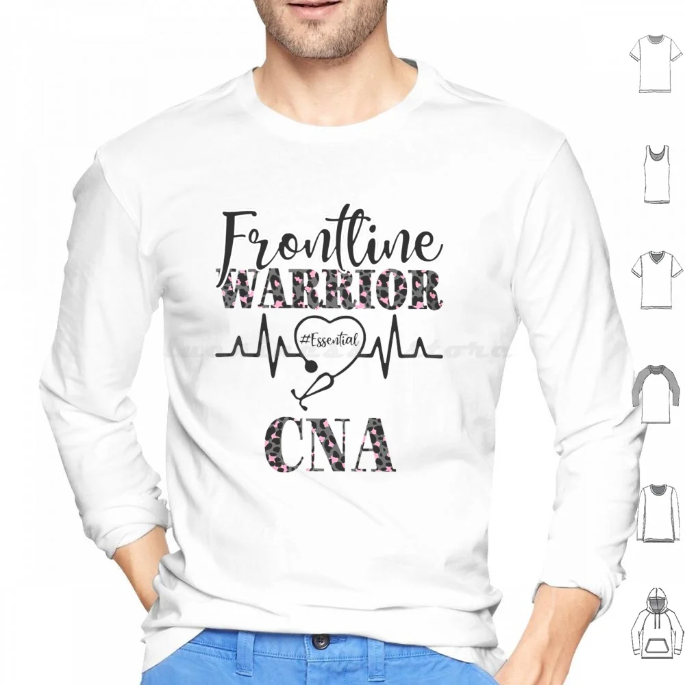 Frontline Cna Essential Hoodie Cotton Long Sleeve Frontline Cna Essential Frontline Cna Essential