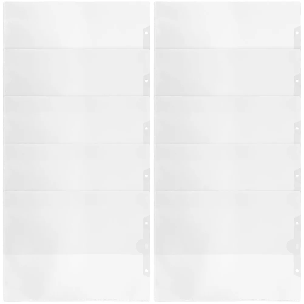 24Pcs Clear Plastic File Folder Document Protector Portable Paper Storage Organizer Office Document Bag Plastic File Folder