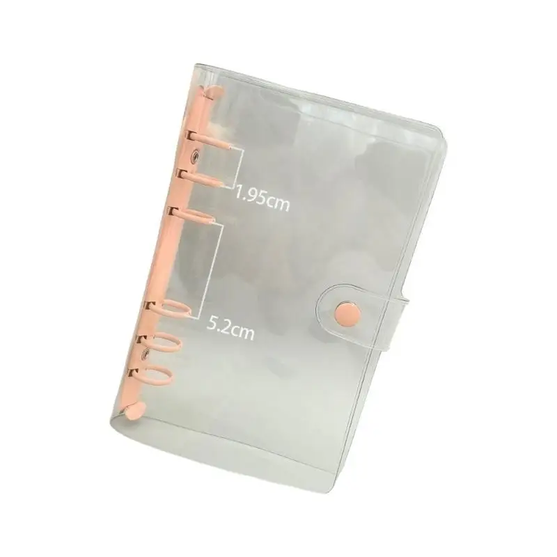 R53C A 6 transparente Ordner, weiche Einbandhüllen, nachfüllbarer Planerordner, runder Ringordner – Detail 10