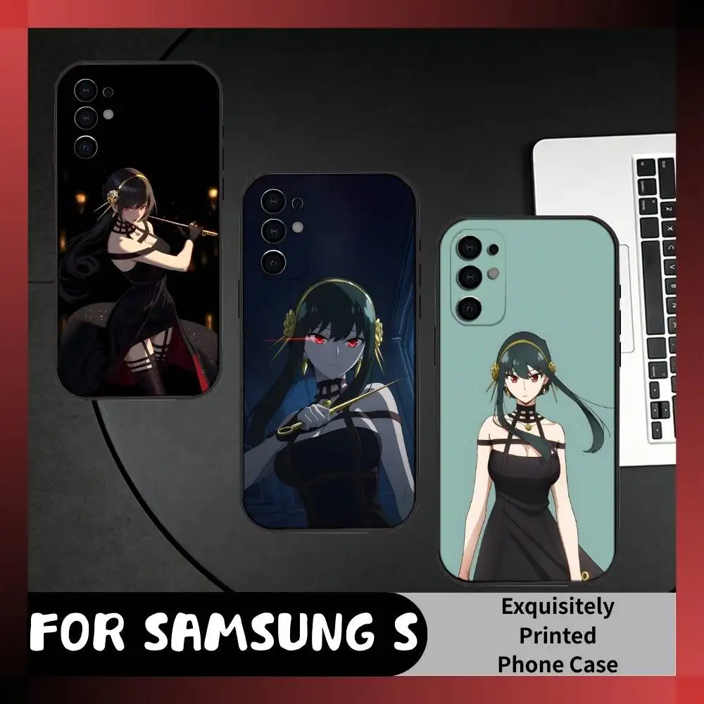

Waifu Y-YOR Killer Spy Family Phone Case For Samsung S25,S24,S21,S22,S23,S20,Ultra,S26,Plus,Fe,Note,5G Black Cover