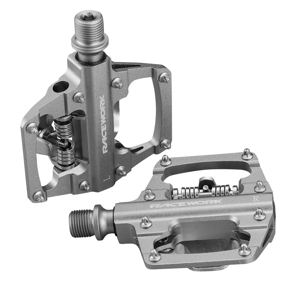 RACEWORK PH5000 MTB Mountain Bike Pedals Self-Locking Ultralight Aluminum Alloy forShimano SPD Multiple Colors Bicycle Parts
