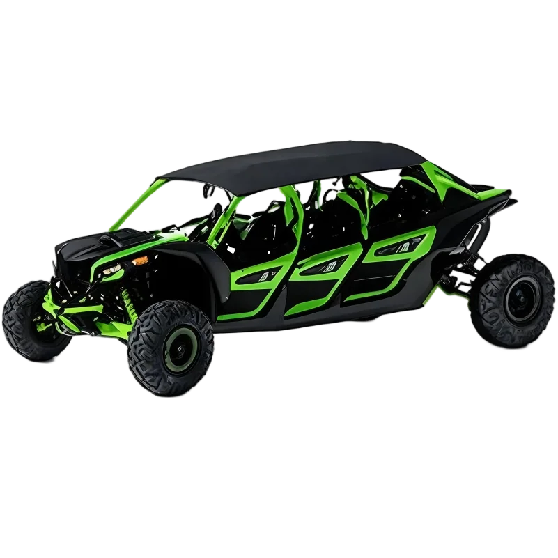 Hellgrüner Professioneller 1500cc Kart 4WD/2WD Umschaltbar 6-Sitzer SUV mit Gelochten Belüfteten Scheibenbremsen