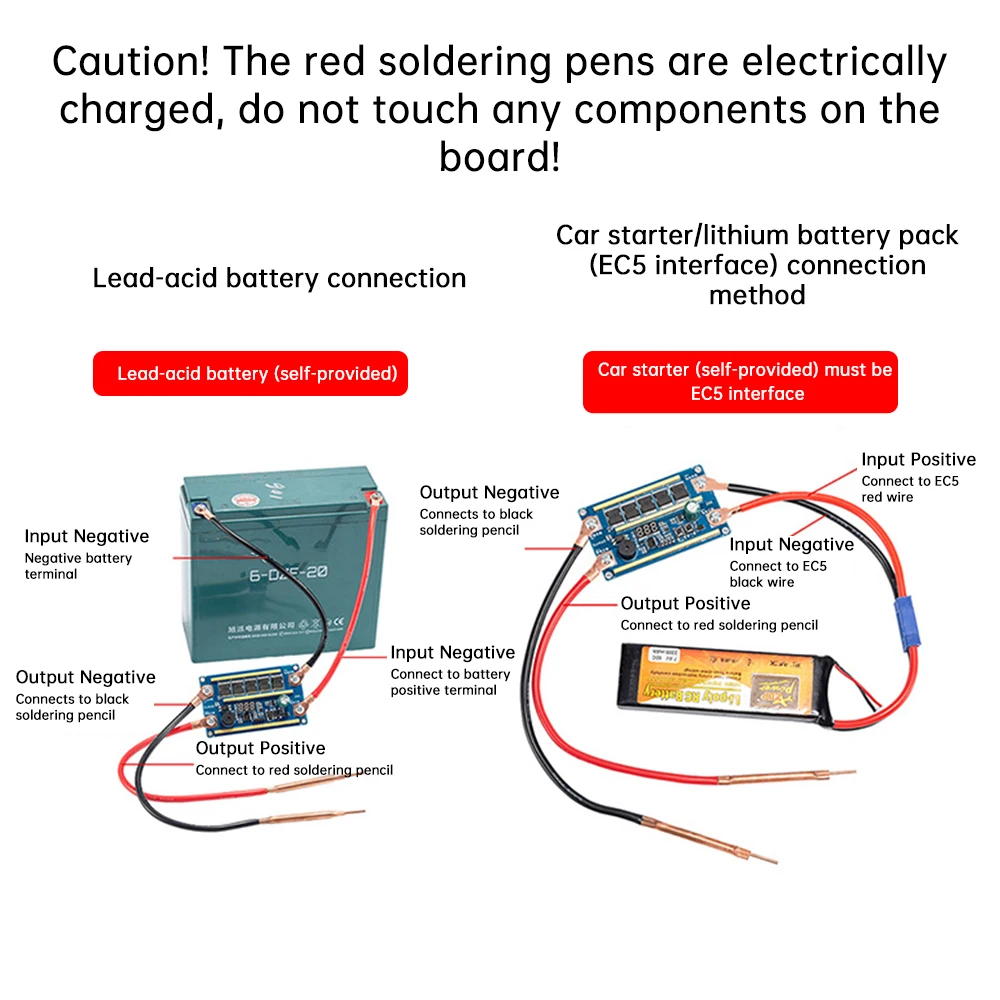 Saldatrice a punti 12V 18650 batteria al litio accumulo di energia saldatrice a punti PCB Circuit Board attrezzatura per saldatura portatile Kit fai