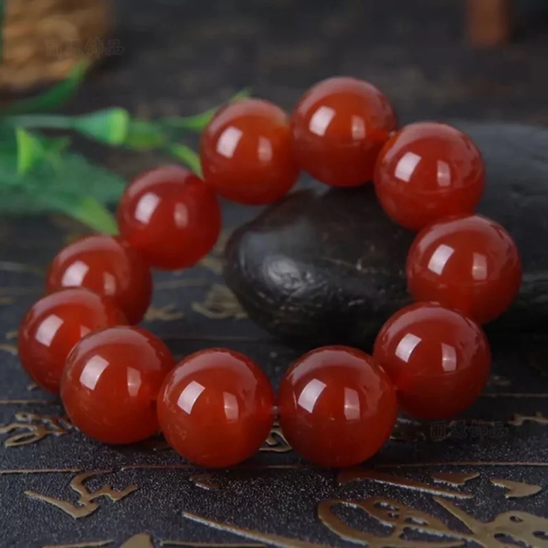 Pure Natural 5a Red Agate Quality Natural Raw Gemstone Bracelet Jade Lucky