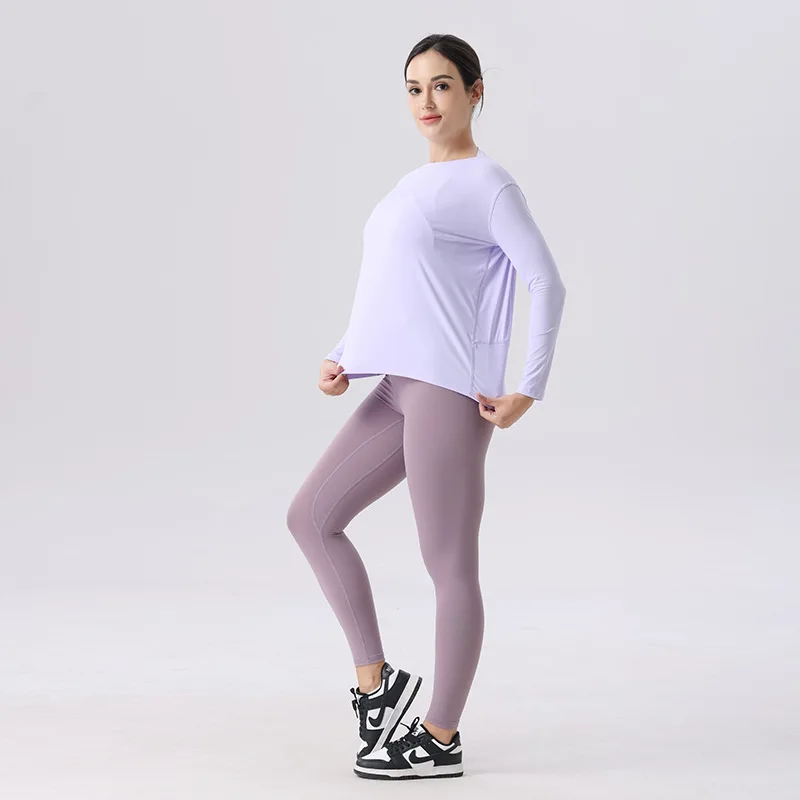Summer Thin Ice Silk Sun Protection Clothing Outdoor Quick-drying Shirts Breathable Loose Long Sleeve Top for Women