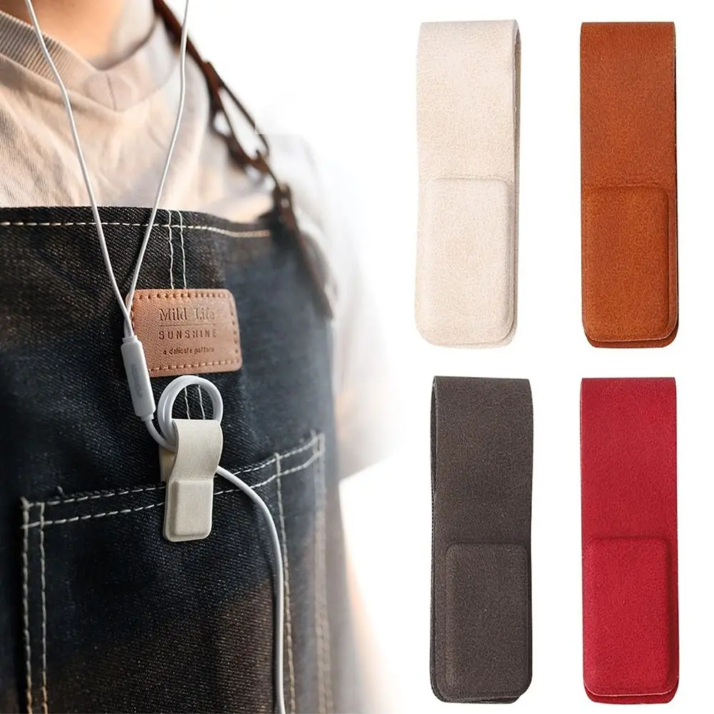 New Leather Earphone Cable Clip Magnetic Portable Cord Wire Organizer Flexible USB Cable Clip USB Cable