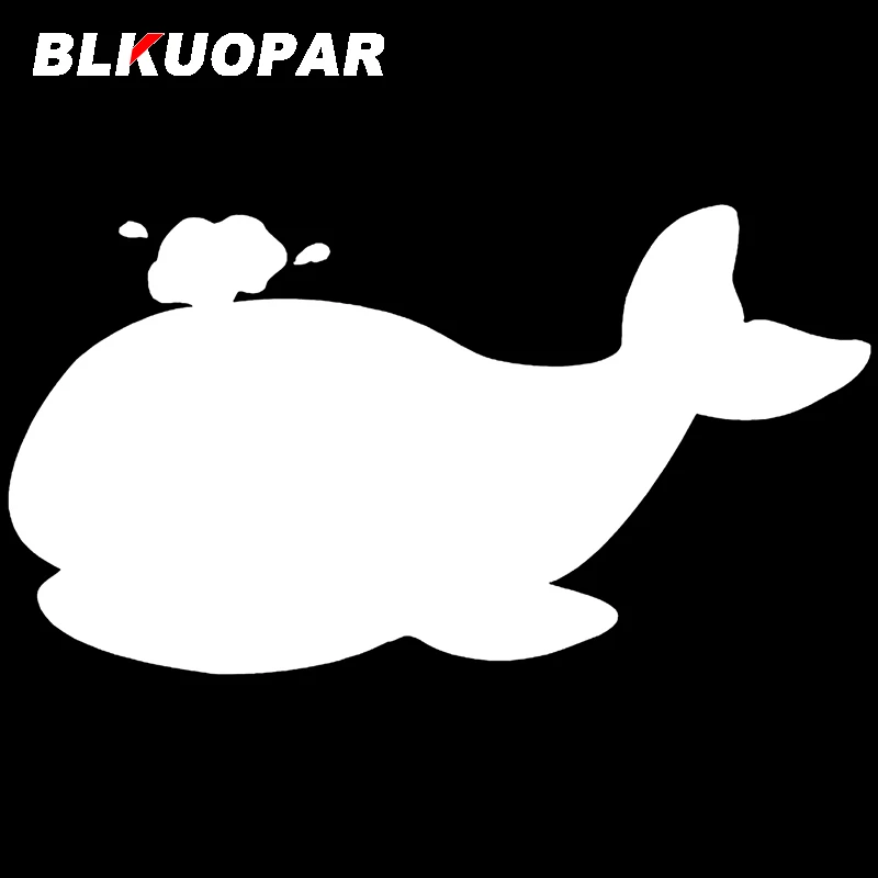 BLKUOPAR For Whale Doodle Icon Car Stickers Personality Occlusion Scratch Sunscreen Decals Waterproof Bumper Car Door Protector
