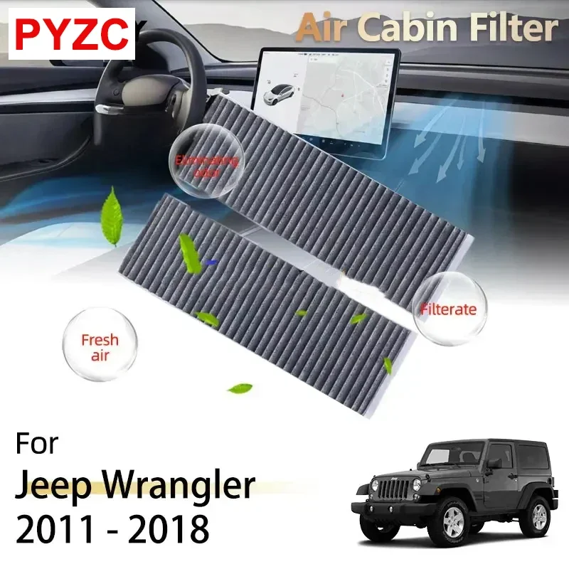 68233626AA Car Air Filter For Jeep Wrangler JK 2011 2012 2013 2014 2015 2016 2017 2018 3.6L 2.8 3.8 3.6 V6 HEPA Activated Carbon