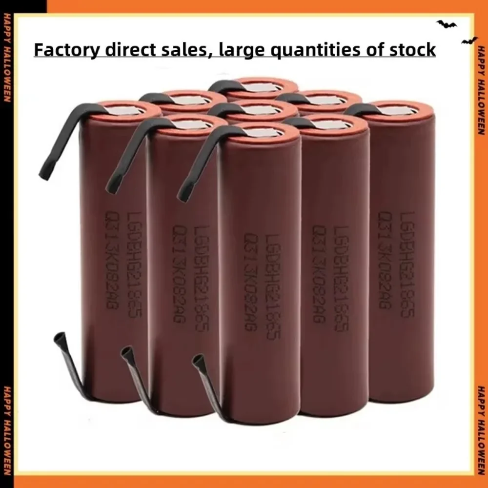New 18650 Lithium Battery 3000mAh 3.7V 25A 18650 HG2 High Power Tool Battery 18650 Rechargeable Battery + Nickel Sheet