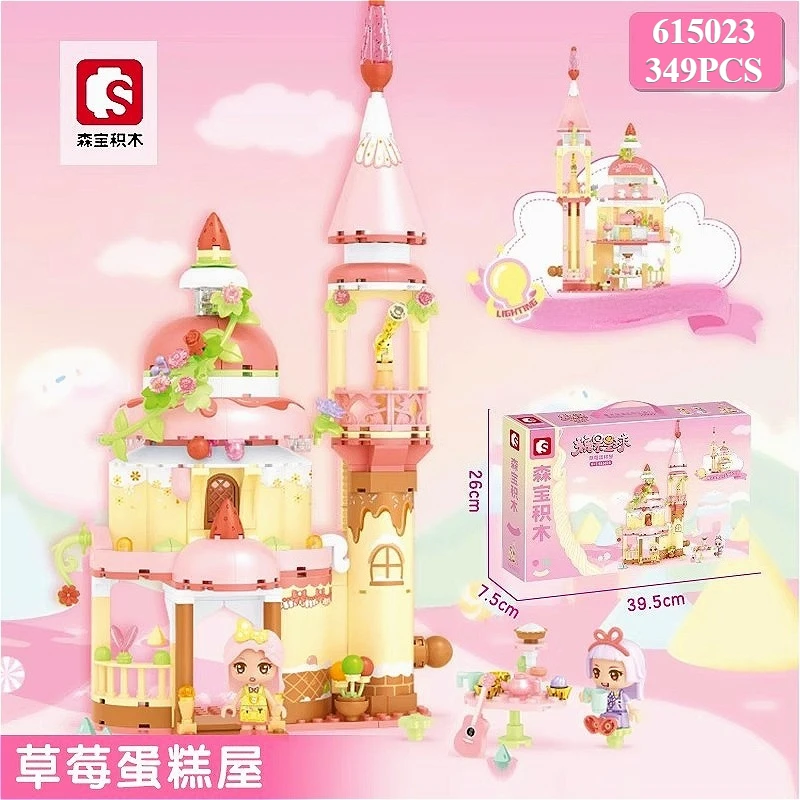 

SEMBO Candy Planet Series Assembled Building Blocks Toy Strawberry Cake House Model Decoration Blocks Toys Girl Birthday Gift