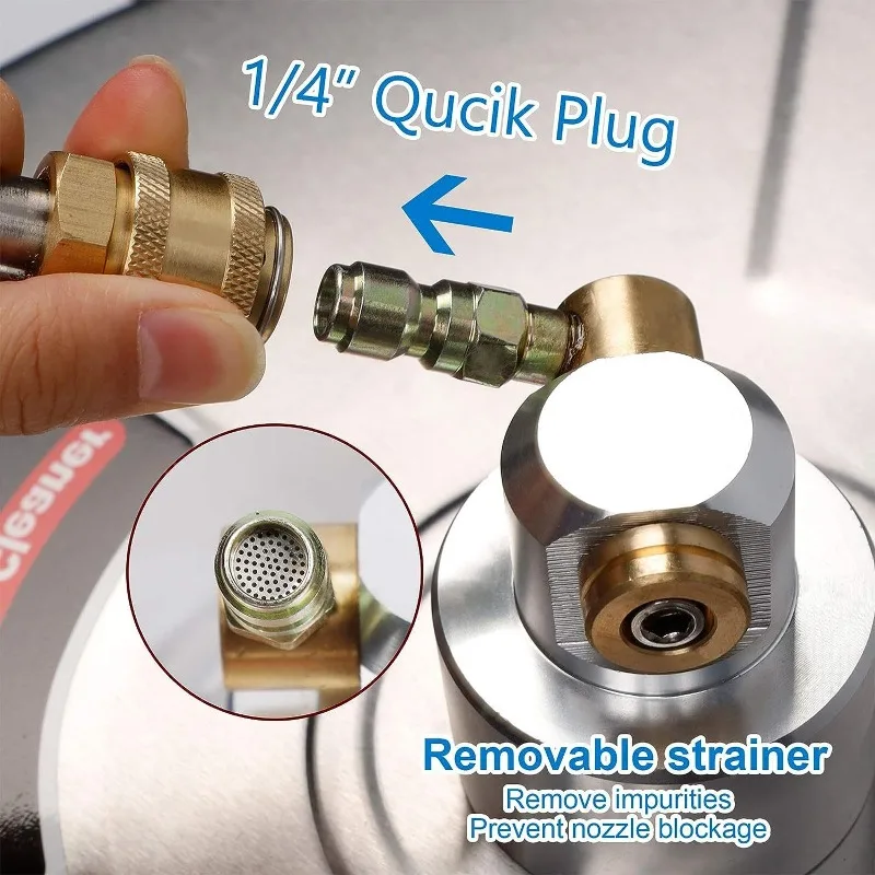 Stainless Steel Car Washer Site Pressure  1/4 Quick Plug Household  15 Inch Floor Cleaning