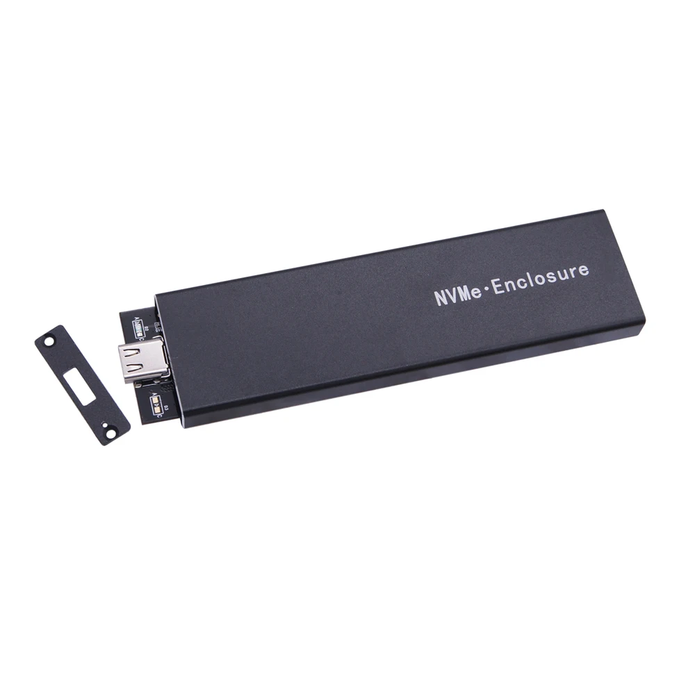 M2 SSD Case Dual Protocol RTL9210B M.2 NVMe/SATA-Base SSD Enclosure 10G M.2 SSD to USB 3.1 Box Type-A to Type-C Cable for M2 SSD