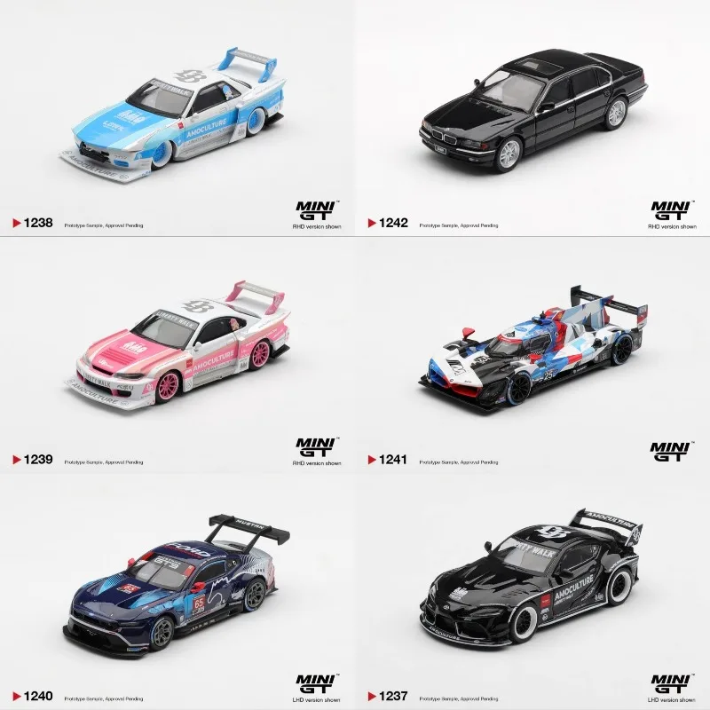 

MINI GT 1/64 Nissan S15 BMW IQOO #15 750IL Cast Alloy Static Alloy Car Model, Boys' Toy Collection Decoration Item.