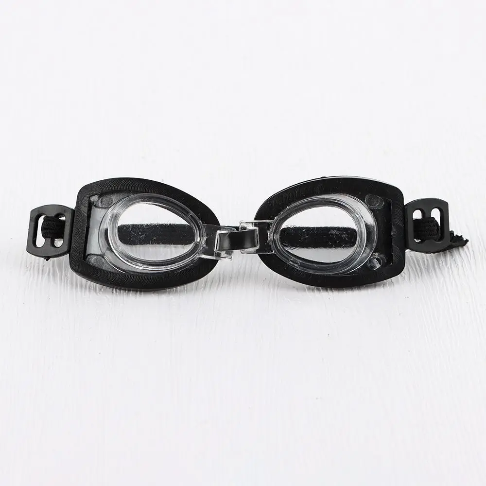 Akcesoria do domku dla lalek, czarne okulary w ramce, okulary do pływania dla lalek 1/6, zabawki, miniaturowe okulary do nurkowania