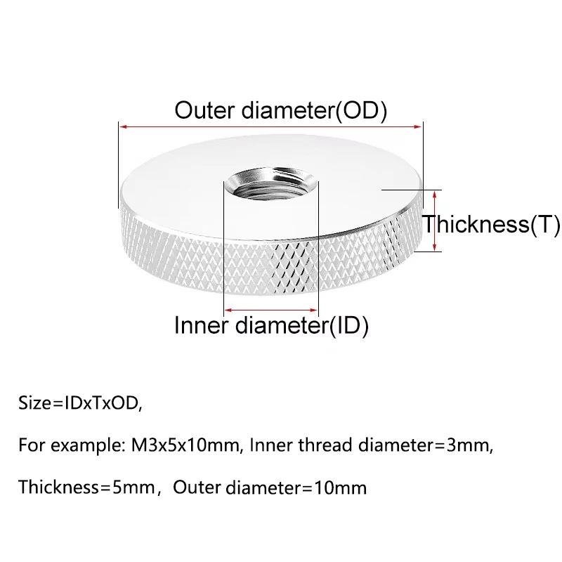 Knurled Thumb Nuts M3 M4 M5 M6 M8 M10 304 Stainless Steel Flat Head Hand Screw Knurled Round Nut Hardware Fasteners