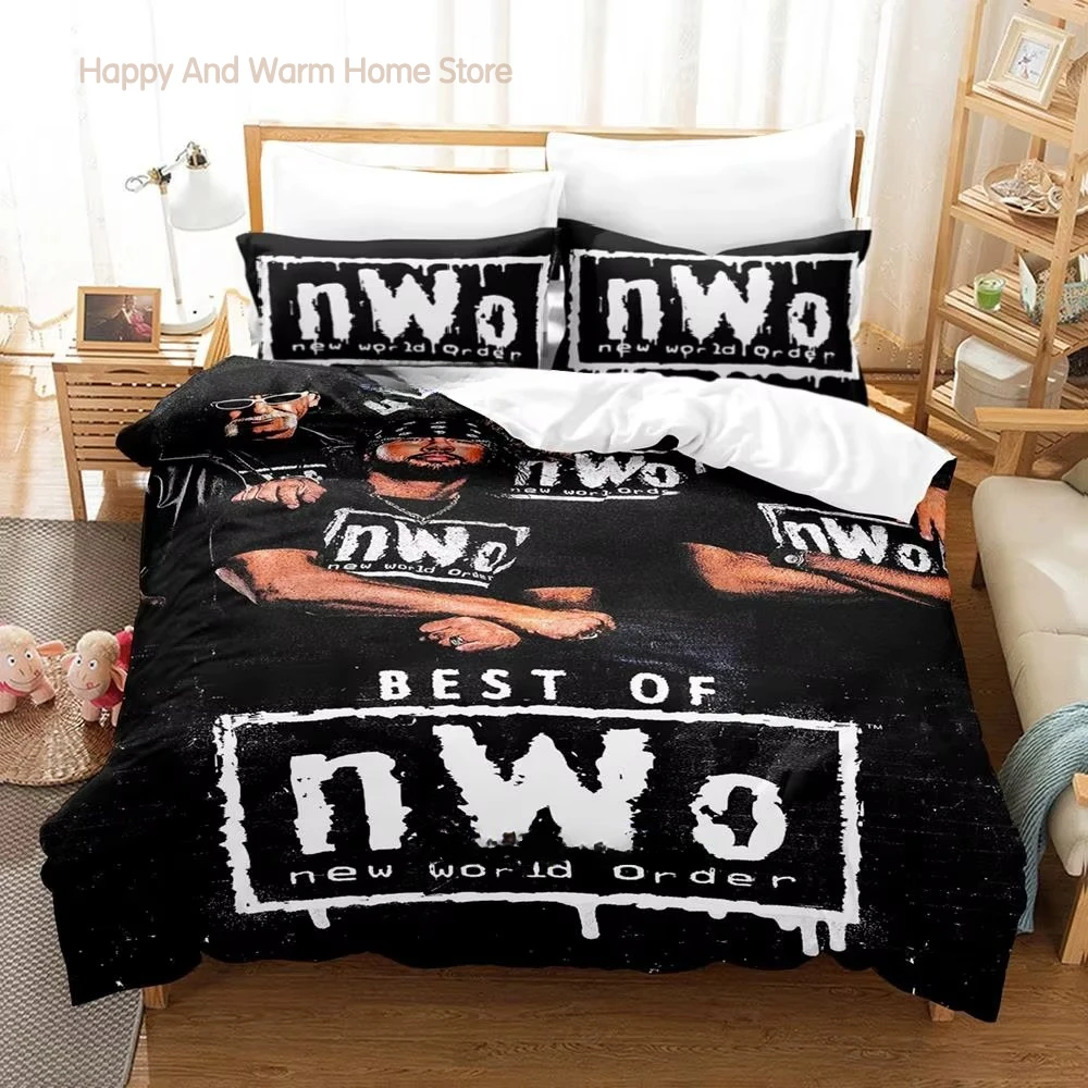 

2025 New The Best of WWE Best of nWo Bedding Set Cartoon Anime three-piece set Adult Bedroom Duvetcover Sets an arena contest