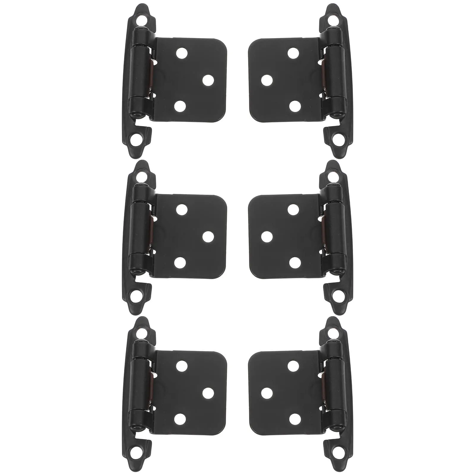 

6Pcs Spring Self Closing American Style Cabinet Hinges Steel 1.5mm Overlay Kitchen Door Furniture Hardware Self Closing Hinges