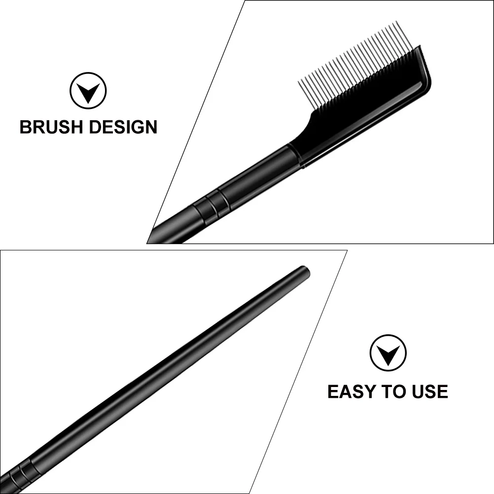 

3pcs Eyelash Comb Stainless Steel Long Handle Makeup Tool For Women Eyebrow Brush Lash Grooming Comb Portable Beauty Supply