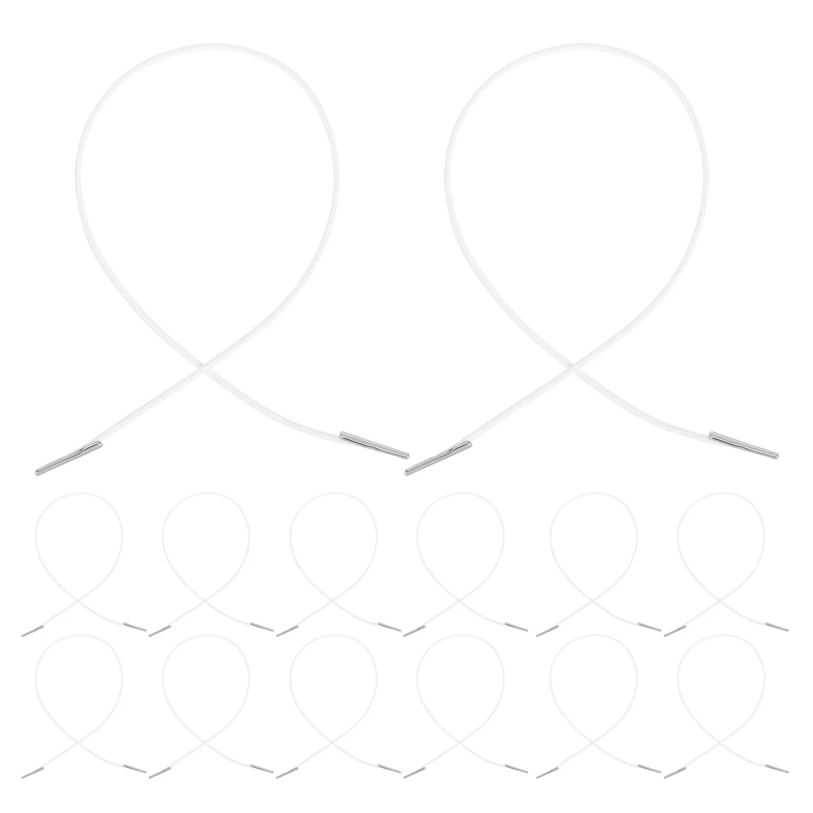 

200Pcs Elastic Strap Cord Metal Barb Adjustable for Hats Masks Chin Strap DIY Mask Making Elastic Hat Rope Fixed String