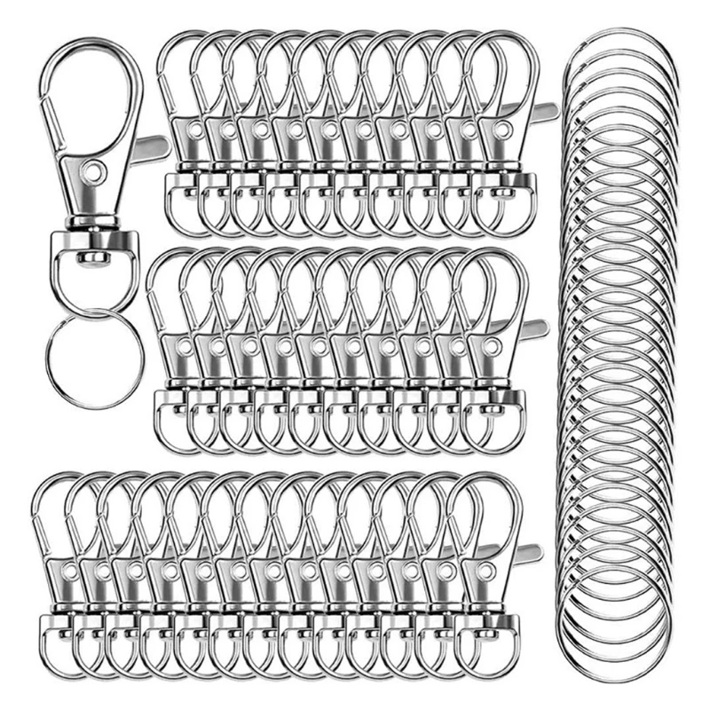 

120x Anti-corrosion Alloy Lobster Claw Clasps Lanyard for Key Rings DIY Holiday Drop shipping