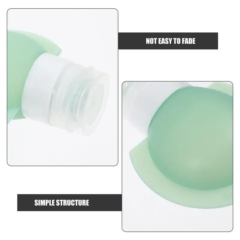 3pcs Mini Silicone Travel Bottle Storage Refillable Lotion Bottle Leakproof Shampoo Container Squeeze Tube Empty Bottle