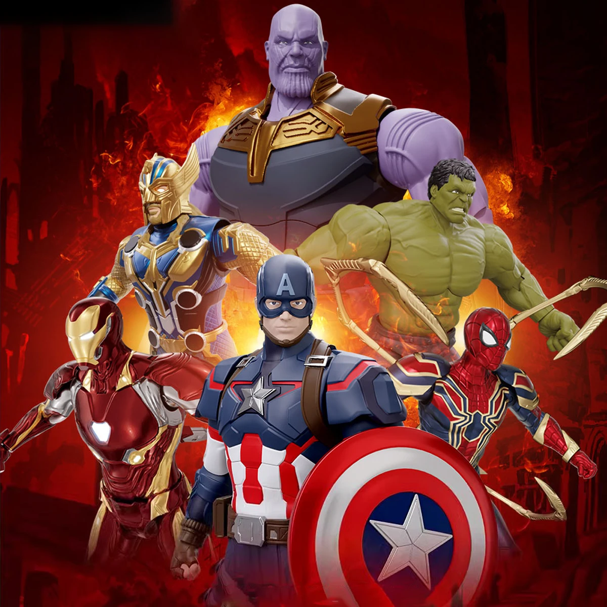 

HIPLAY Fondjoy Marvel Infinity Saga: Модельный набор в масштабе 1/12 — Железный человек, Дэдпул, Человек-паук, Капитан Америка, Старк (костюм)