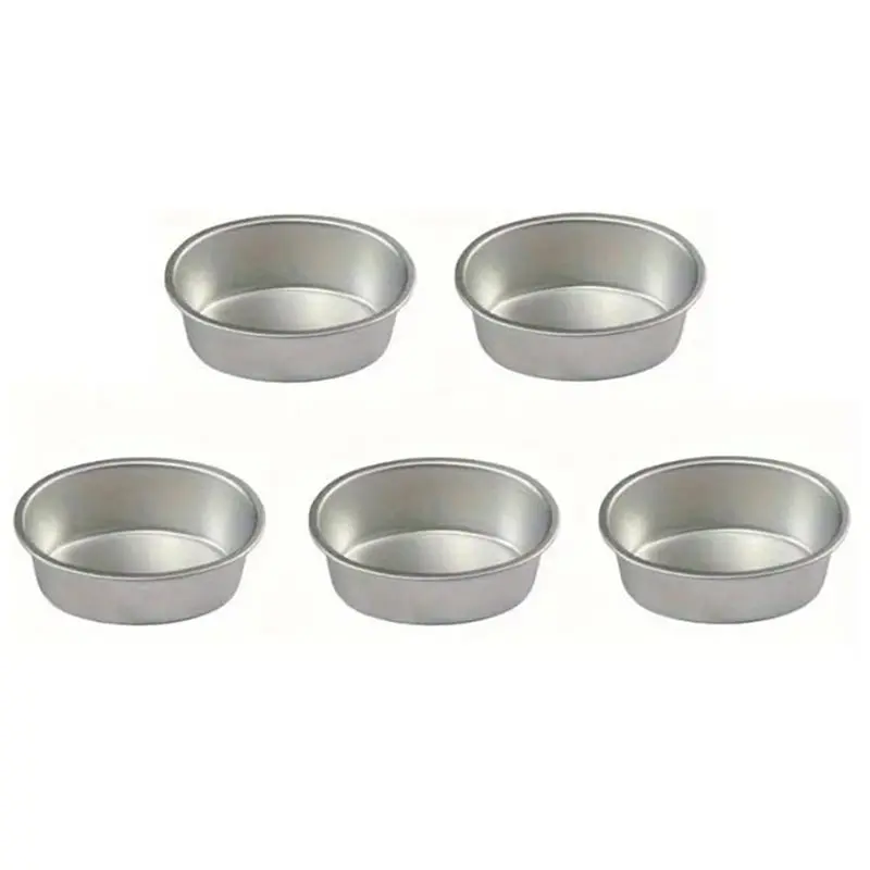 M11K-5Pcs Aluminum Oval Cake Baking Pan Set Anodized Non-Stick Oven Safe Kitchen Supplies