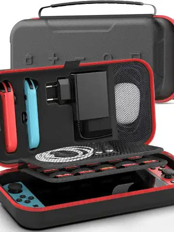 OIVO Large Storage Bag for Switch Portable Carrying Protective Case Anti-Scratch Waterproof Travel Bag for N-Switch OLED
