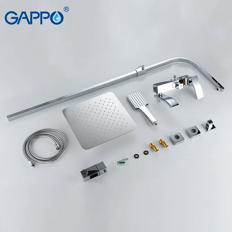 GAPPO bathroom shower faucet Bath tap waterfall head wall mixer chrome G2407