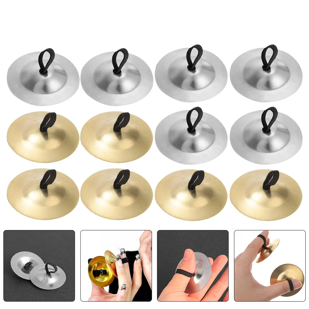 

10 Pairs Finger Cymbal Belly Dancing Cymbals Toy Mini Iron for Kids Musical Instruments